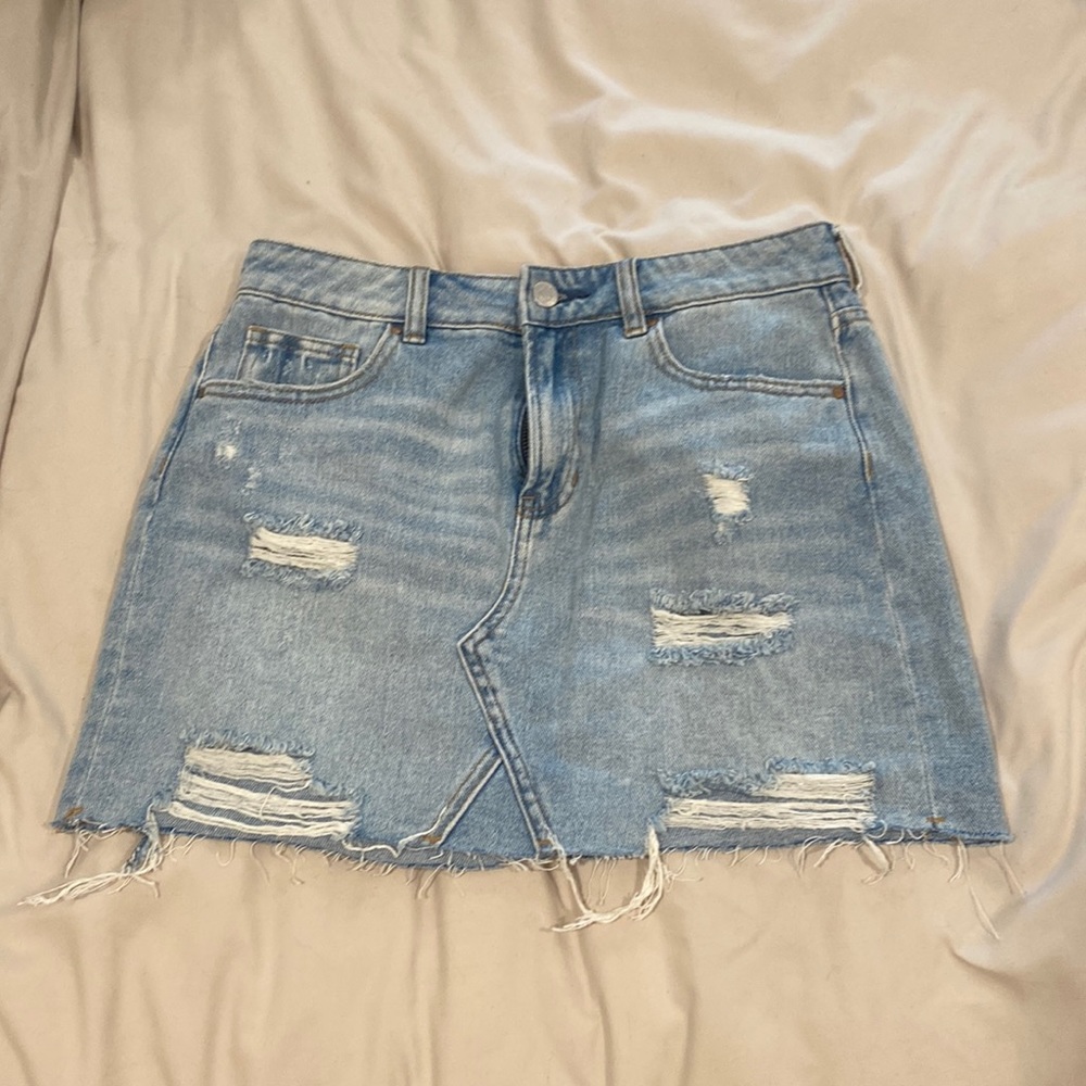 PACSUN ripped denim skirt
